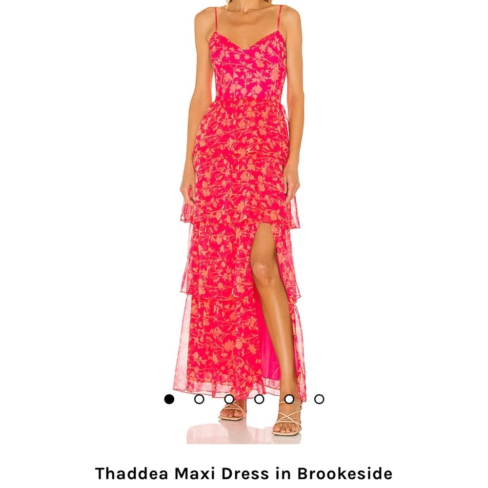 Amanda Uprichard Thaddea Maxi Dress in Pink Floral